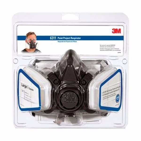 3M P95 Paint Project Half Face Respirator 6000-Series Valved Black L 1 pk, Scotch, Mfr#: 6311P1-DC